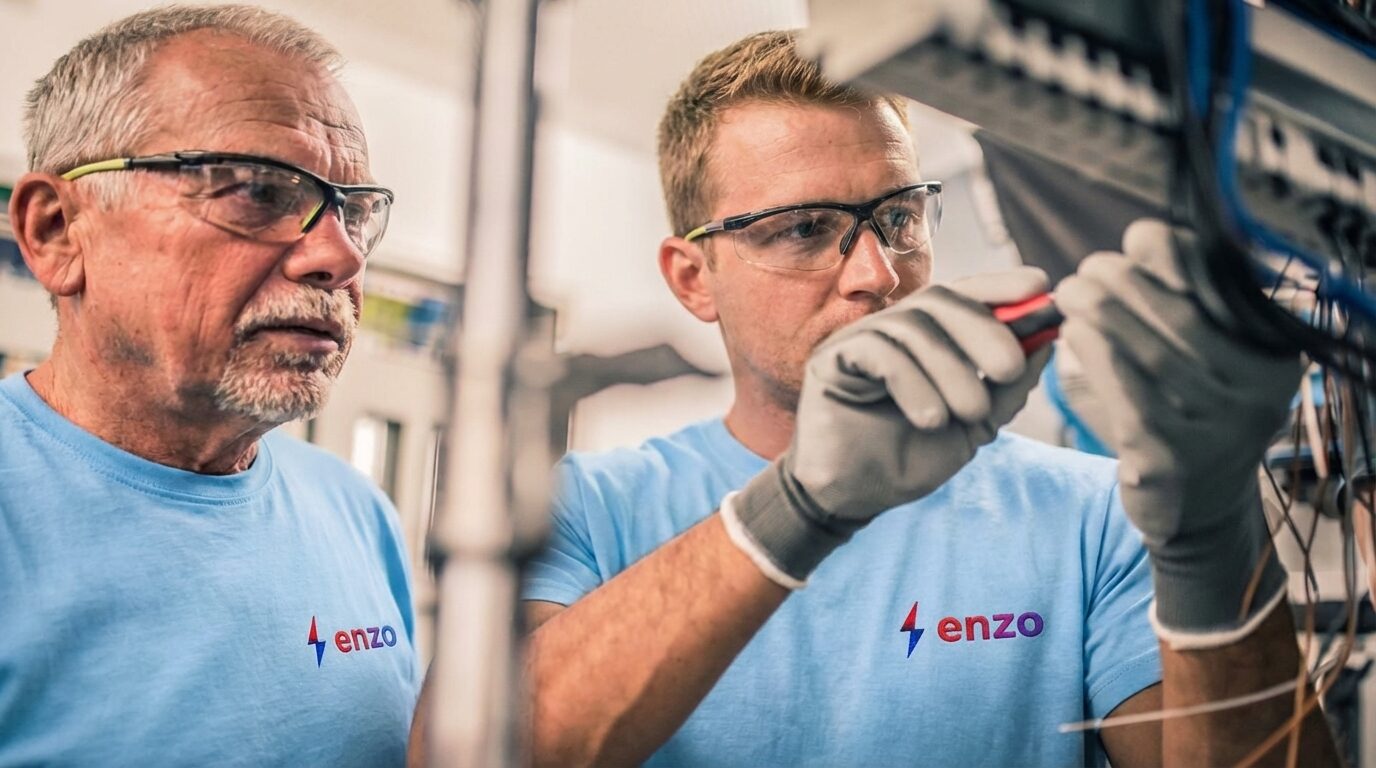 enzo Elektriker bei der Arbeit